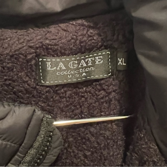 LA GATE collection USA black men quilted puffer vest/size XL - Picture 4 of 8